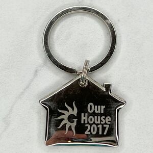 Silver Tone 2017 Our House Home Keychain Keyring